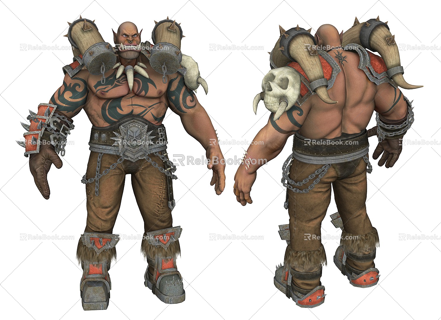 Modern game character Garrush Hellscream 3d model