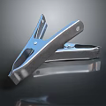 Silver Metal Clothespins With Shiny Reflective Surface For Daily Household Use