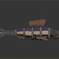 Fish robot fish machine fish machine turtle science fiction fish cyberfish cyberpunk fish science fiction equipment 3d model