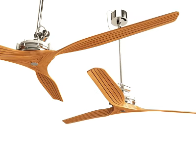 Stylish Wooden Blade Ceiling Fans With Modern Design For Efficient Home Cooling 3d model