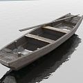 Chinese boat canoe canoe small boat 3d model