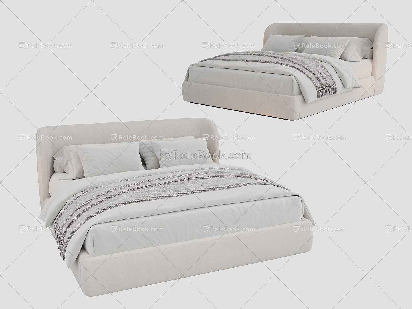 Furniture double bed 3d model