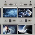 Projector Projection Curtain Technology Screen 3d model