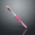 Pink And White Toothbrush With Soft Bristles For Daily Oral Care