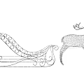 Festive Reindeer and Sleigh Shaped Outdoor Lights for Christmas Decoration