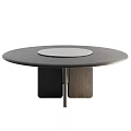 Modern Dining Table Round Table Casual Table 3d model
