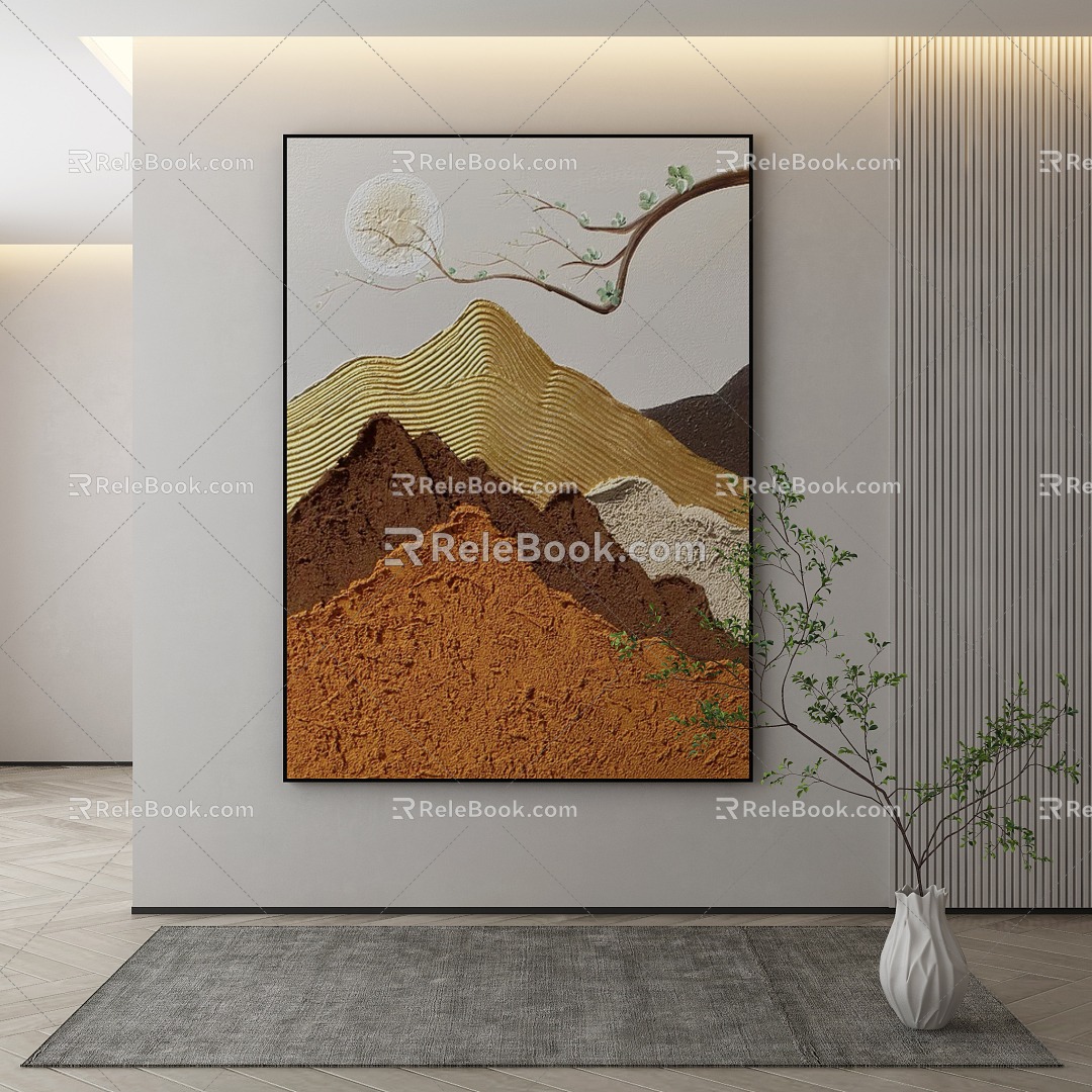 modern decorative painting 3d model