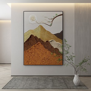 modern decorative painting 3d model