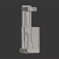 Abstract Architecture Structure With Gray Marble Stacked Blocks And Geometric Layers