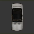 Vintage White Convertible Car With Black Roof Classic Grille And Retro Exterior Design