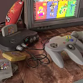 Retro game console handle 3d model