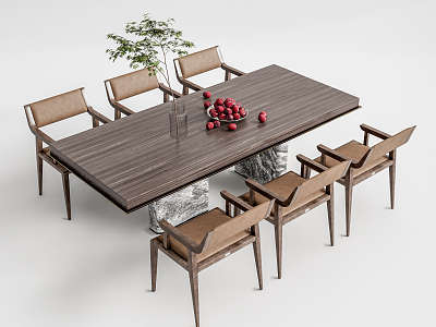 Quiet table and chair combination model