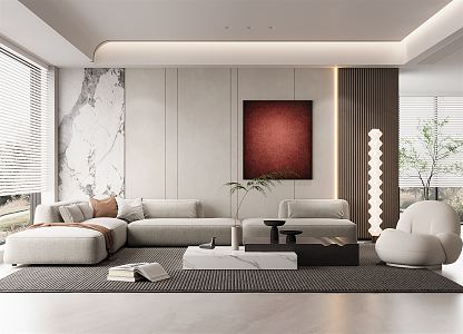 modern living room 3d model