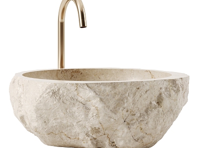 Modern wash basin rock wash basin 3d model