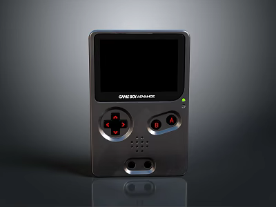 Vintage Game Boy Advance Portable Gaming Console With Classic Design And Screen 3d model