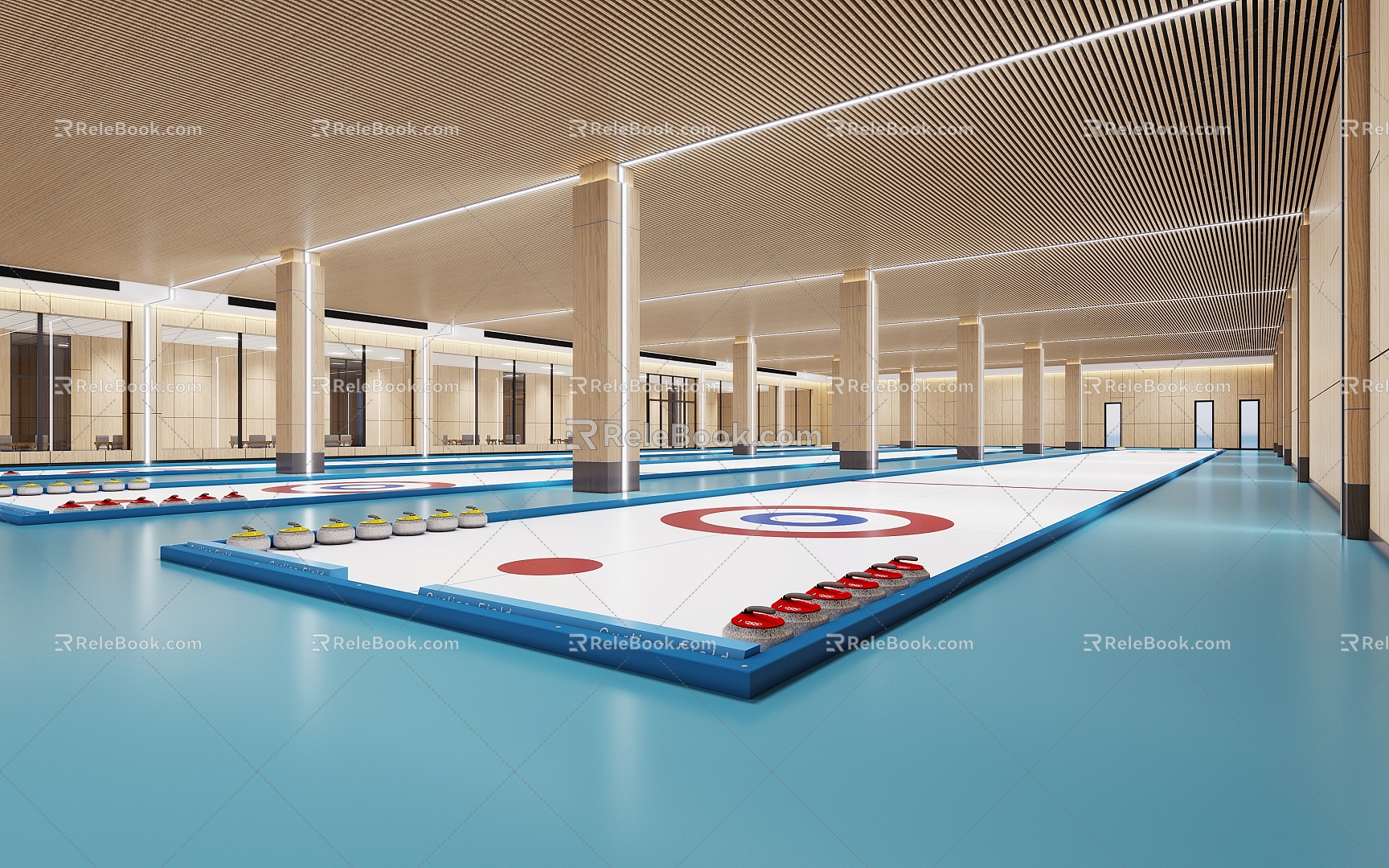 Modern Curling Arena 3d model