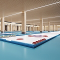 Modern Curling Arena 3d model