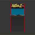 Street Fighter II Arcade Game Machine With Control Panel Colorful Buttons And Screen