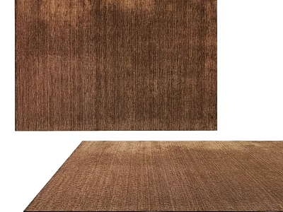 Soft Brown Textured Square Carpet With Woven Design For Home Decor 3d model