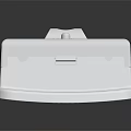 White Electronic Device With Green Conveyor Belt And Separate Component Design 3d model