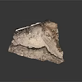 Realistic Geological Terrain Model With Dirt Layers Rocks And Uneven Surface