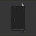 Black Vertical Computer Server Chassis With Multiple Ports And External Antenna
