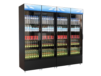 Freezer refrigerator beverage machine 3d model