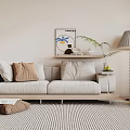 Nordic double sofa 3d model