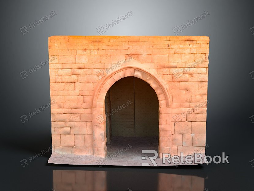 Gate House Stone Gate House Outdoor Articles Realistic model