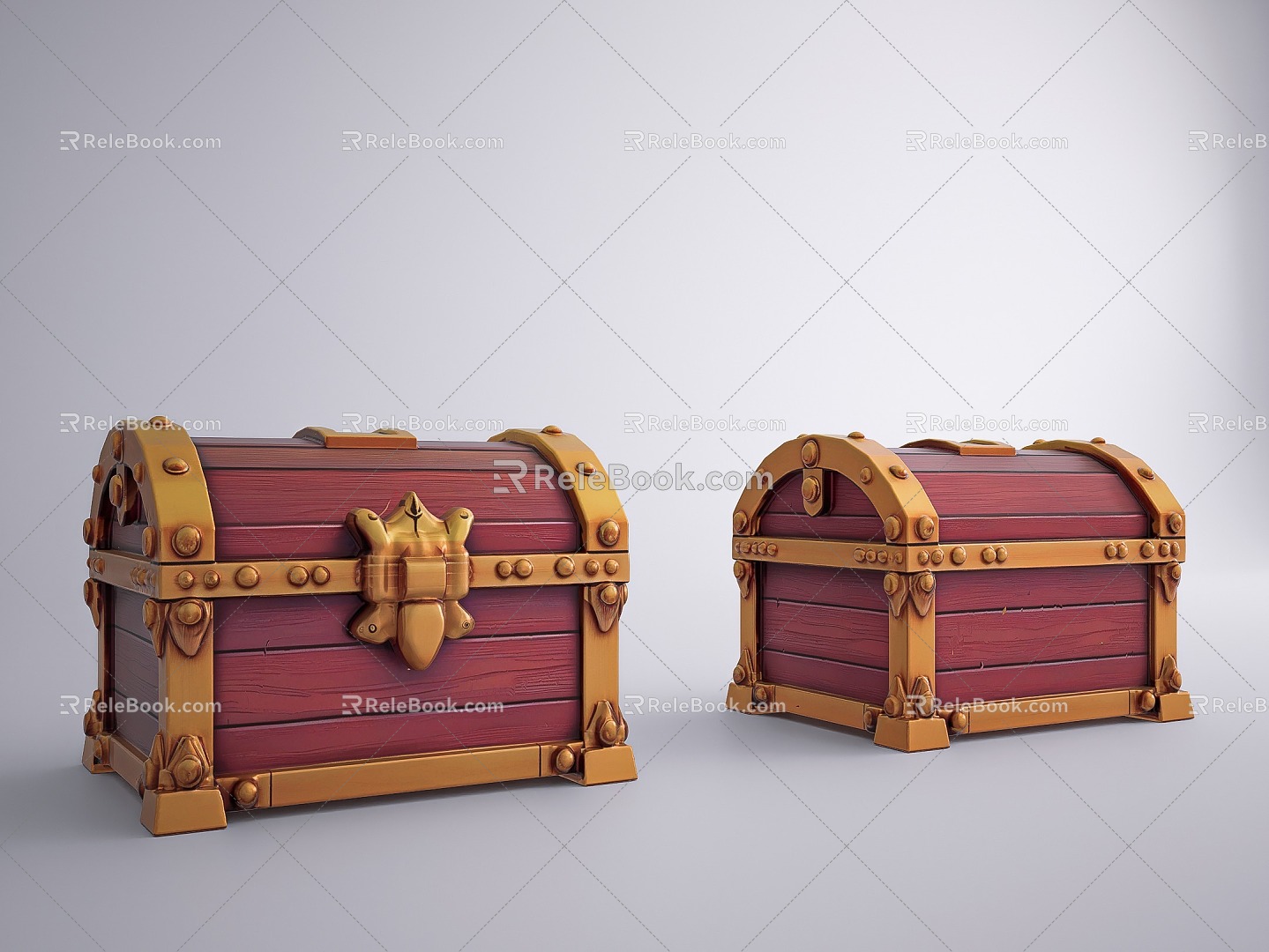 European-style Retro Other Sicks European-style Retro Treasure Box Ancient-style Retro Treasure Box Modern Treasure Box Modern Leather Box 3d model