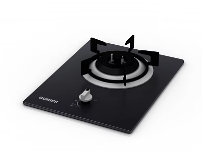 GLUMOR Single Burner Gas Stove Kitchen Appliance With Black Panel And Control Knob 3d model