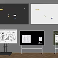 Different Types of Whiteboards and Bulletin Boards Wall Mounted Freestanding with Notes and Charts