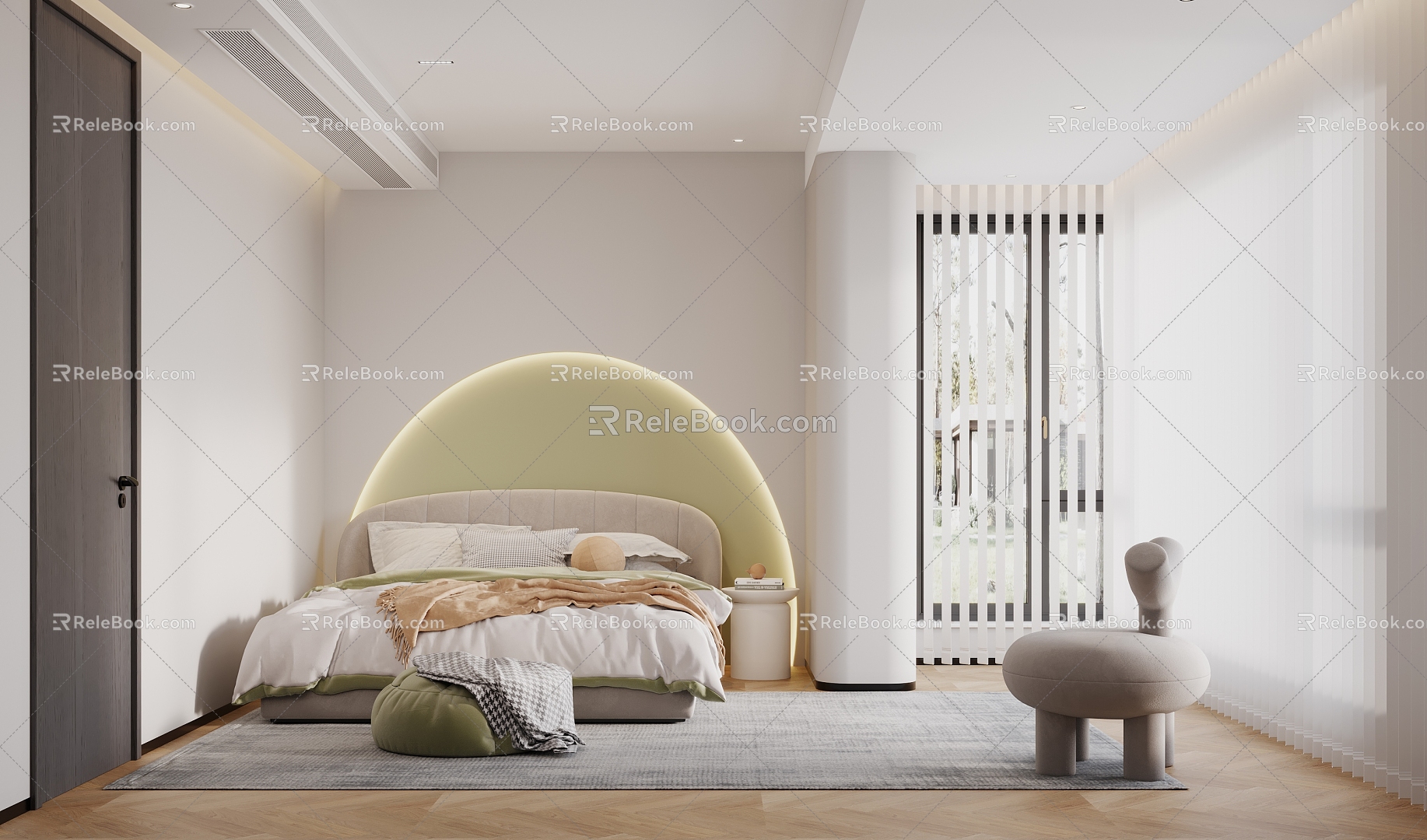 Minimalist Bedroom 3d model