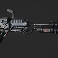 Tactical Machine Gun with Metal Barrel Tactical Grip and Mechanical Components