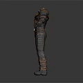 Stylish Black Orange Bodysuit With Logo Gloves And Boots For Daily Use