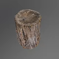 Natural Wooden Stone Stump Decor With Rustic Texture For Home Decoration