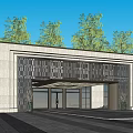 Modern Entrance Entrance Gate 3d model