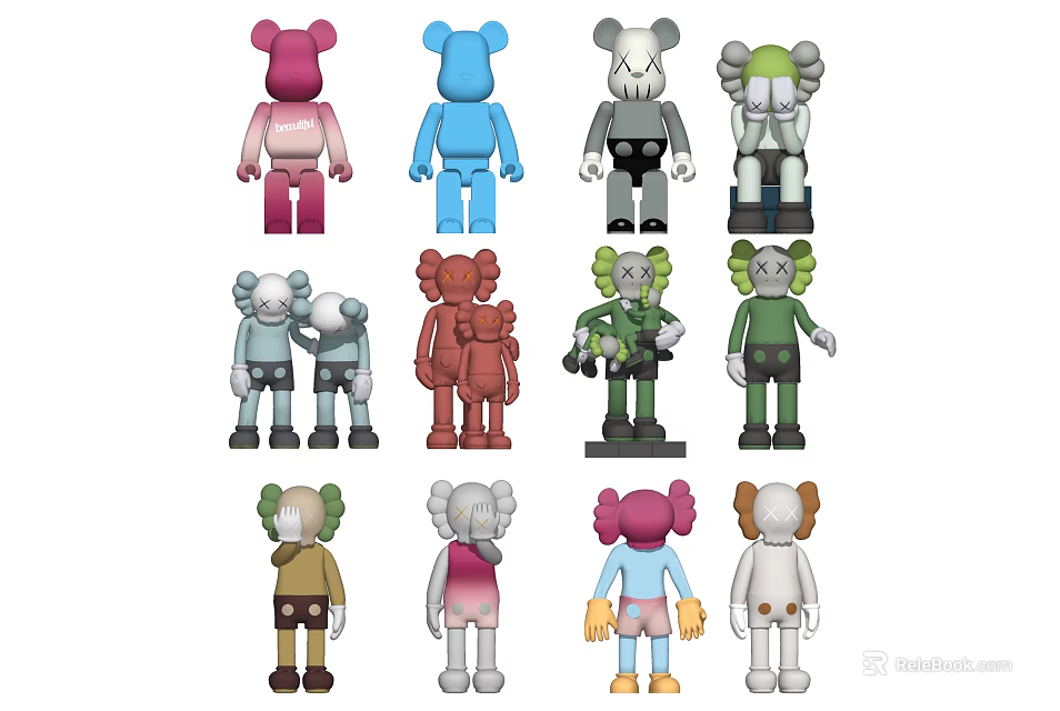 Colorful Dolls With Various Designs Different Poses And Unique Styles For Collection 3d model 