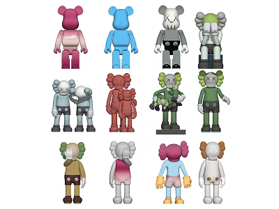 Colorful Dolls With Various Designs Different Poses And Unique Styles For Collection 3d model