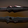 Fantasy Daggers With Sharp Blades Unique Handles And Metal Reflective Surface