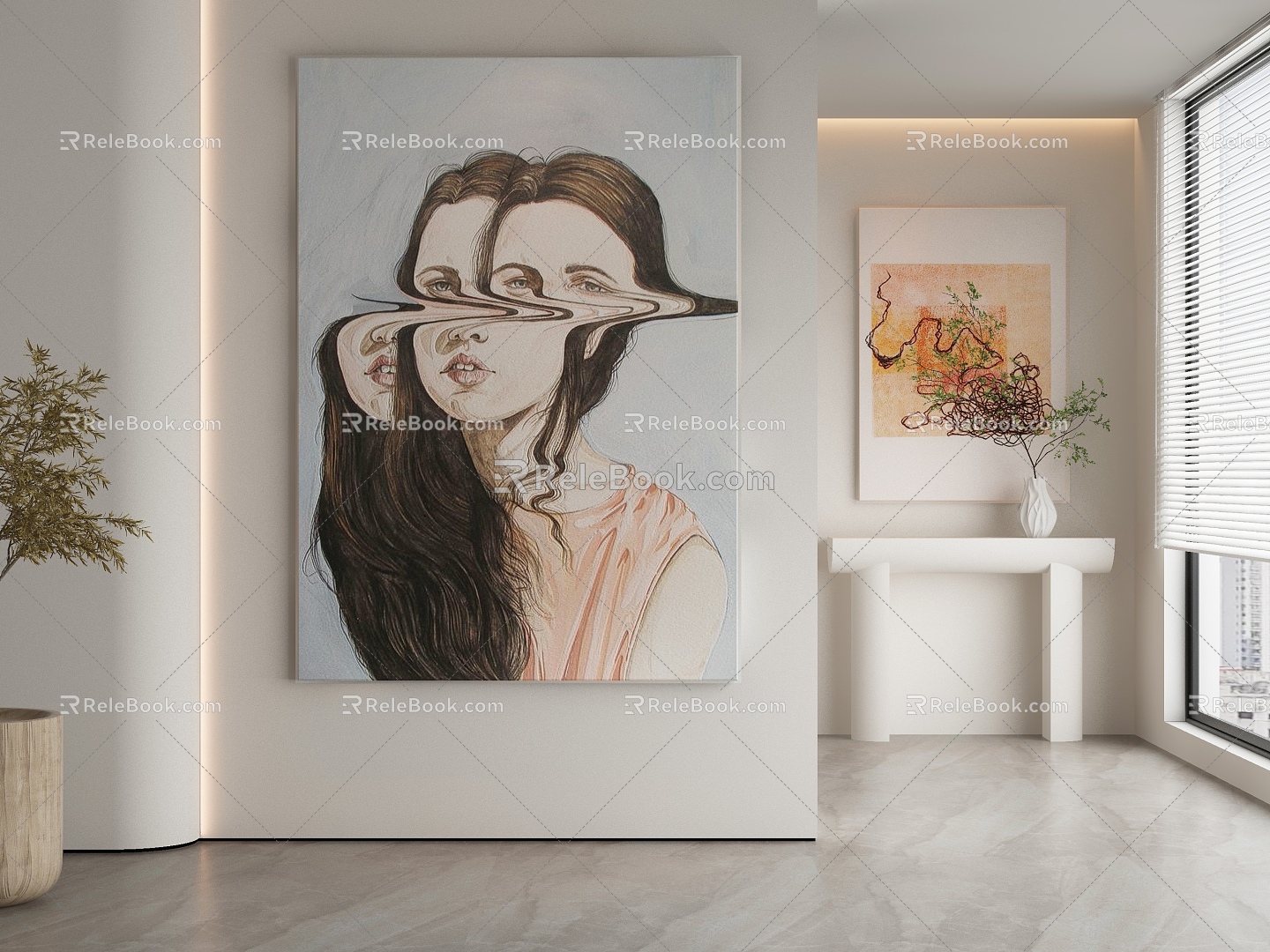 modern decorative painting 3d model