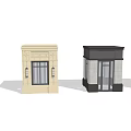 Small Building Models Different Designs Colors And Roof Styles With Doors Windows And Wall Textures