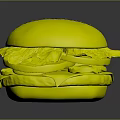Delicious Burger with Red Sesame Bun Fresh Lettuce Tomato and Melted Cheese Patty