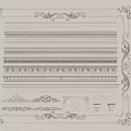 Decorative Gypsum Cornice Molding With Various Intricate Patterns For Home Interior Ceiling Wall Trim