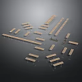Modern Wooden Furniture Collection Featuring Long Benches And Tables Design