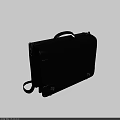Modern Black Suitcase Design Featuring Stylish Structure And Comfortable Handle 3d model