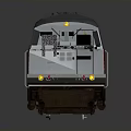 Vintage Red Train With Gray Roof Windows And Reflection In Gray Background