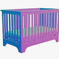 White Wooden Baby Crib With Simple Modern Design And Safety Rails