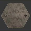 Hexagonal Metal Lantern With Handle And Grid Design Featuring Candle Inside