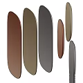 Decorative Mirrors With Brown Beige Gray Tones And Oval Irregular Shapes For Home Decor